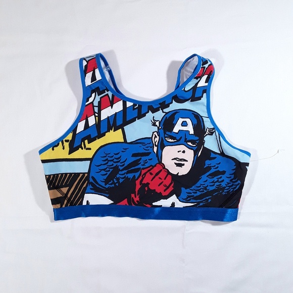 Marvel Other - Marvel Captain America Avengers Sports Bra NWOT LG Marvel Other - Marvel Captain America Avengers Sports Bra NWOT LG